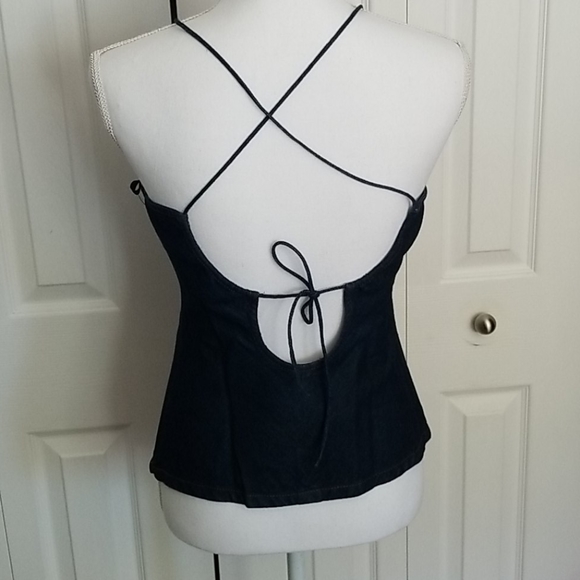 KENNETH COLE DENIM HALTER TOP - Picture 3 of 12